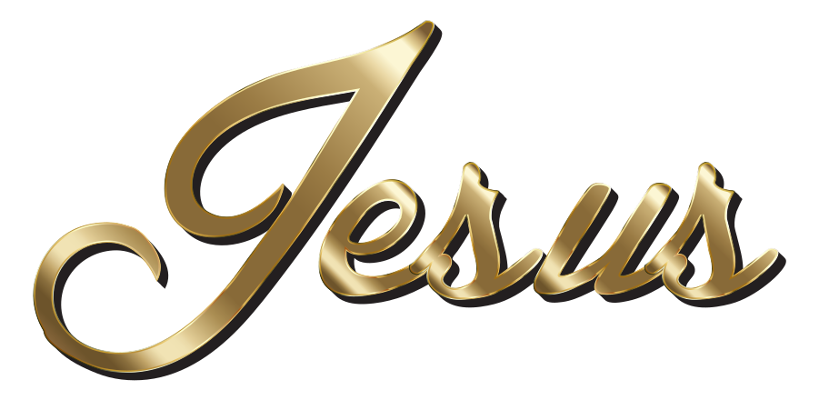 Jesus Gold Lettering Clip Art Image - ClipSafari