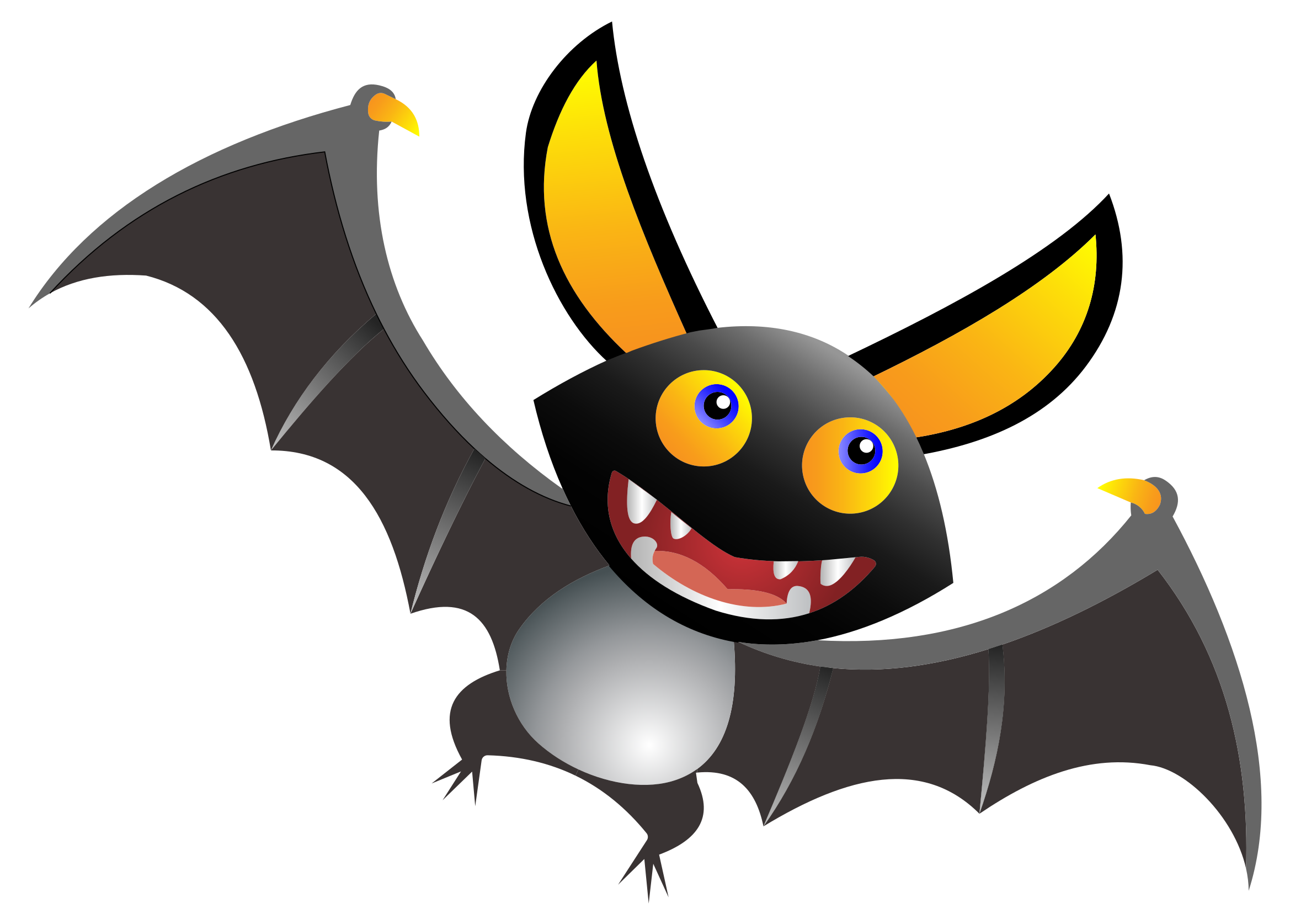 cartoon black bats