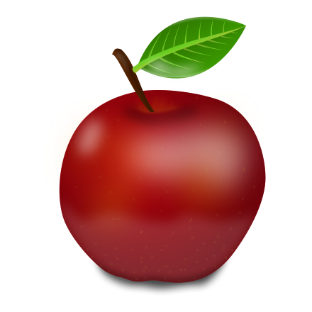 Apple with stem Clip Art Image - ClipSafari