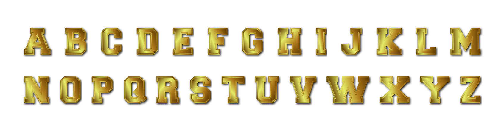 Golden Alphabet Clip Art Image - ClipSafari