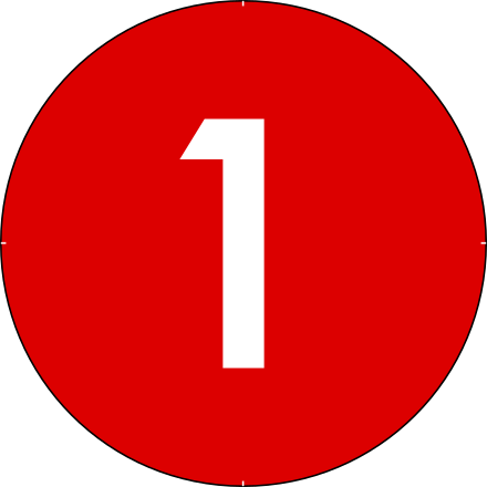 Red Circle with Number 1 Clip Art Image - ClipSafari