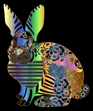 Colorful Rabbit Clip Art Image - ClipSafari