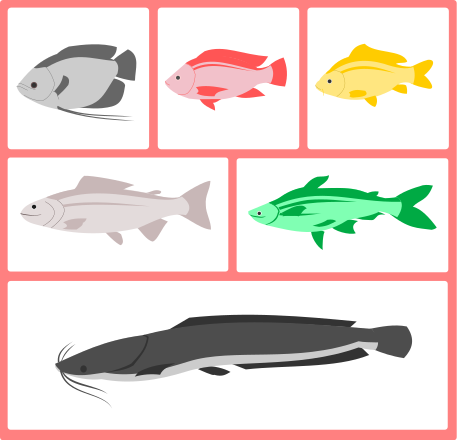 Fish in a row Clip Art Image - ClipSafari
