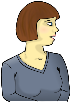 Woman with short hair. Clip Art Image - ClipSafari
