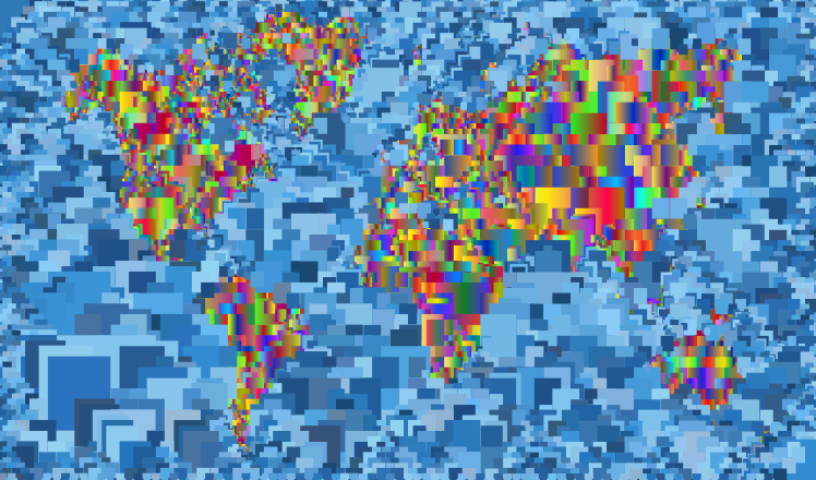 World Map Detailed Stylized Rectangles Clip Art Image - ClipSafari