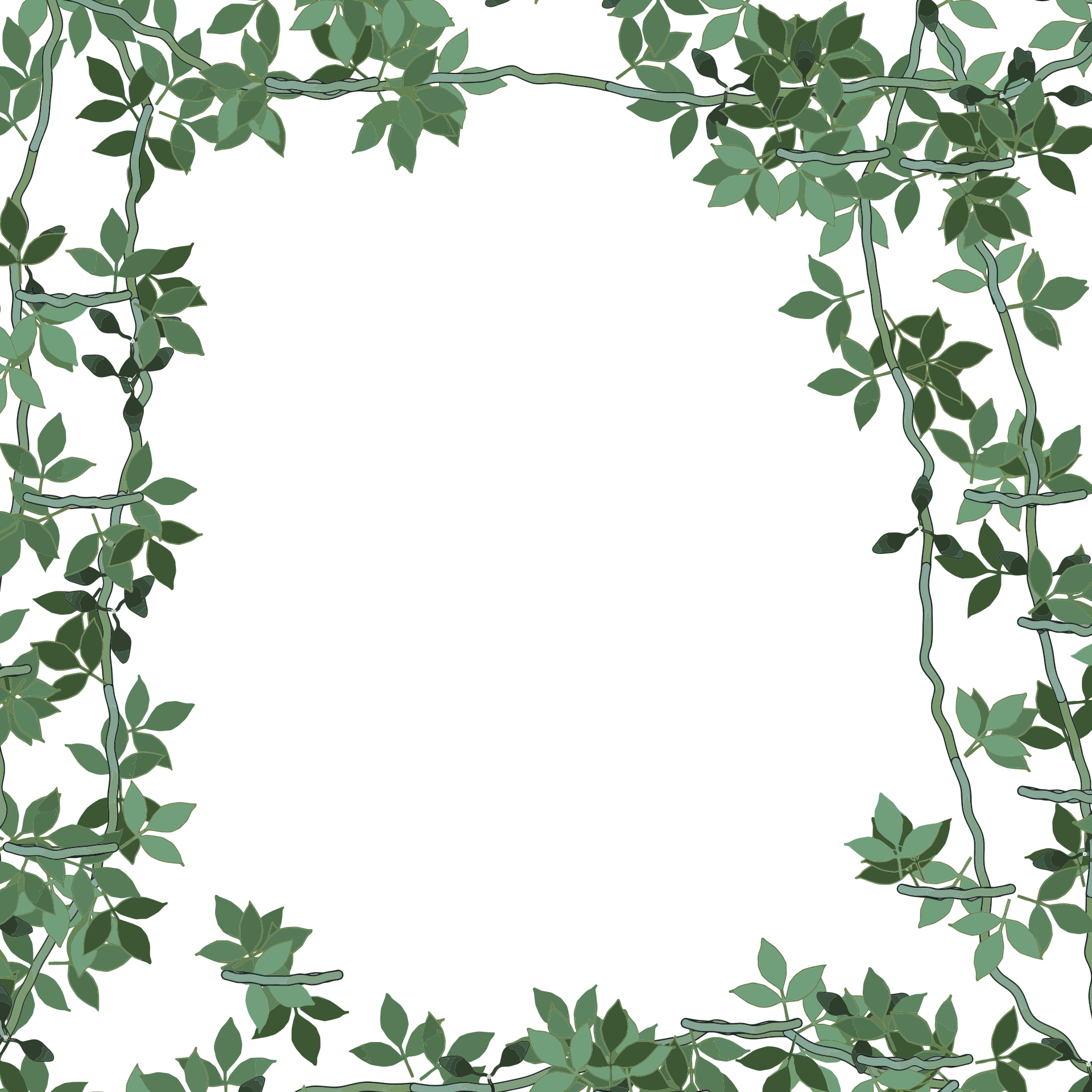 Green Leaf Frame Clip Art Image - ClipSafari