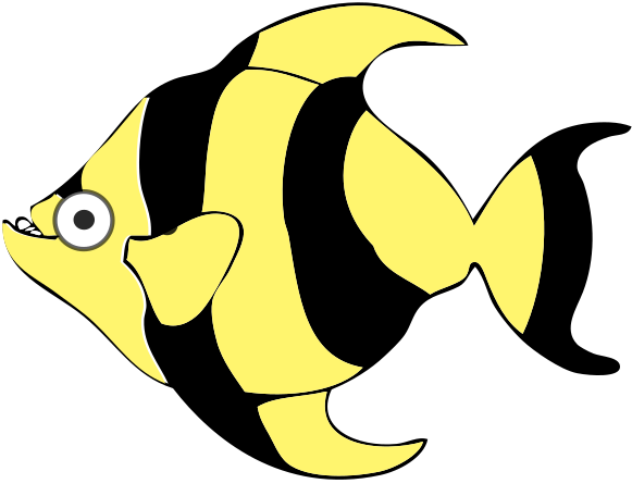 Download Yellow And Black Fish Clip Art Image Clipsafari