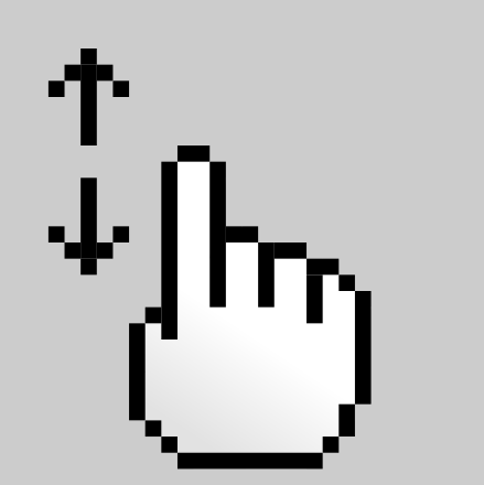 Pixel-theme 1-finger-Scroll Clip Art Image - ClipSafari