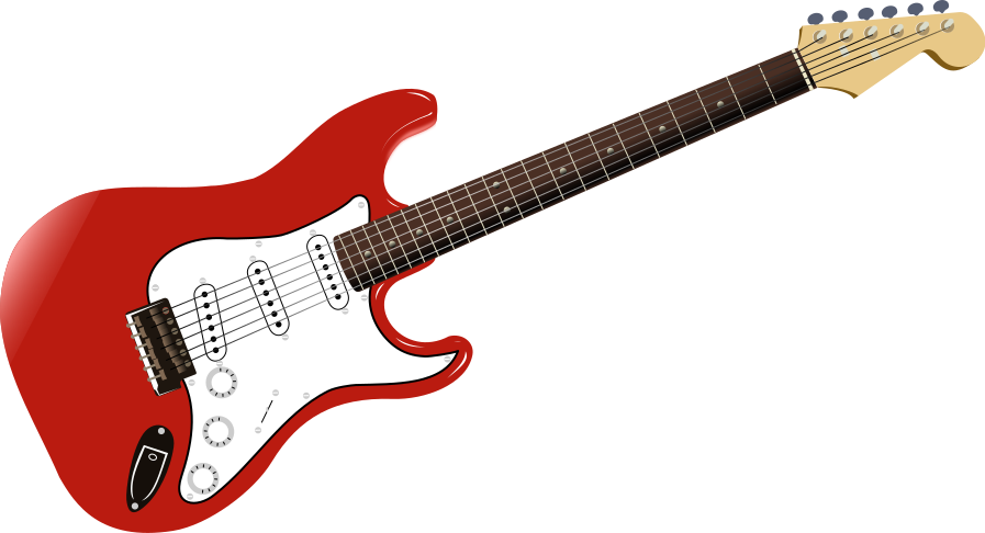 Röd elektrisk gitarr Clip Art BildRöd elektrisk gitarr Clip Art Bild  