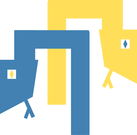 Blue and Yellow Pythons Clip Art Image - ClipSafari