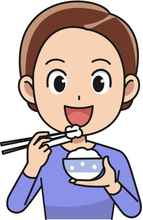 Woman Eating Rice Clip Art Image - ClipSafari