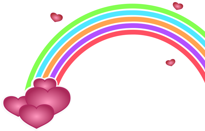 Rainbow with Hearts Clip Art Image - ClipSafari