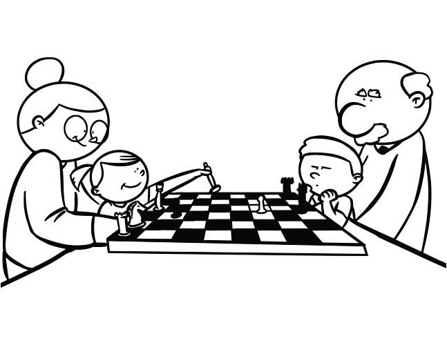 Chess coloring book / Dibujo Ajedrez para colorear -11- Clip Art Image -  ClipSafari