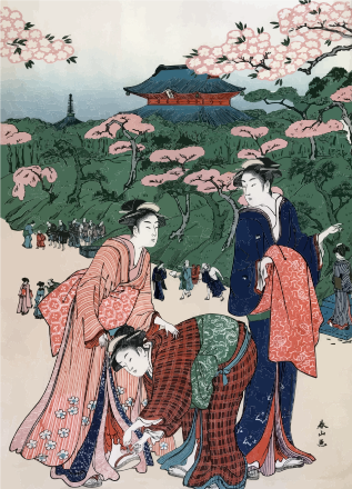 Vintage Japanese Art Clip Art Image - ClipSafari