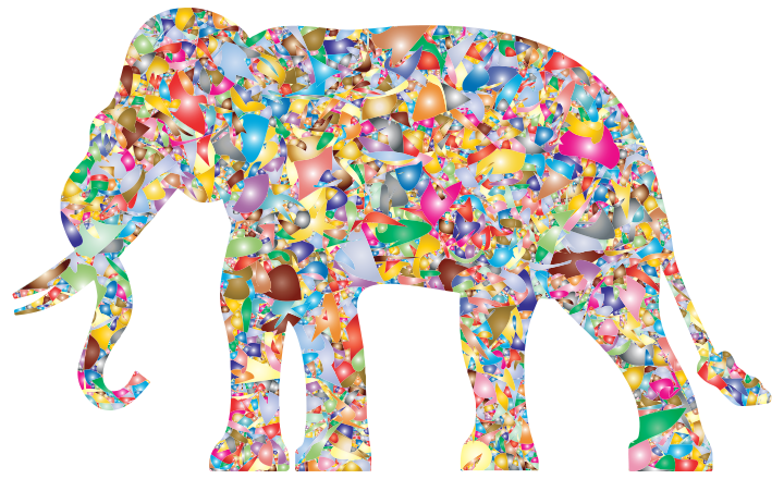 Colorful Elephant Clip Art Image - ClipSafari