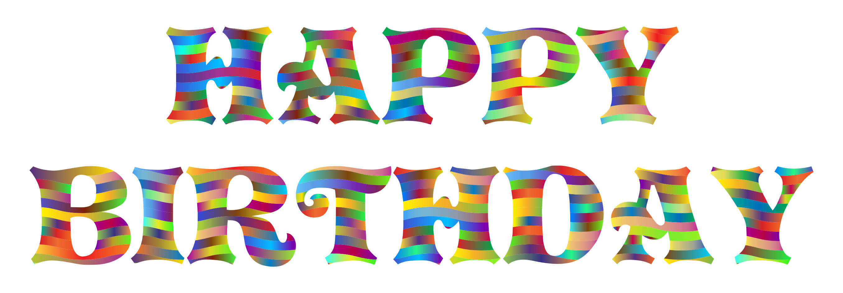 Happy Birthday Typography Clip Art Image - ClipSafari