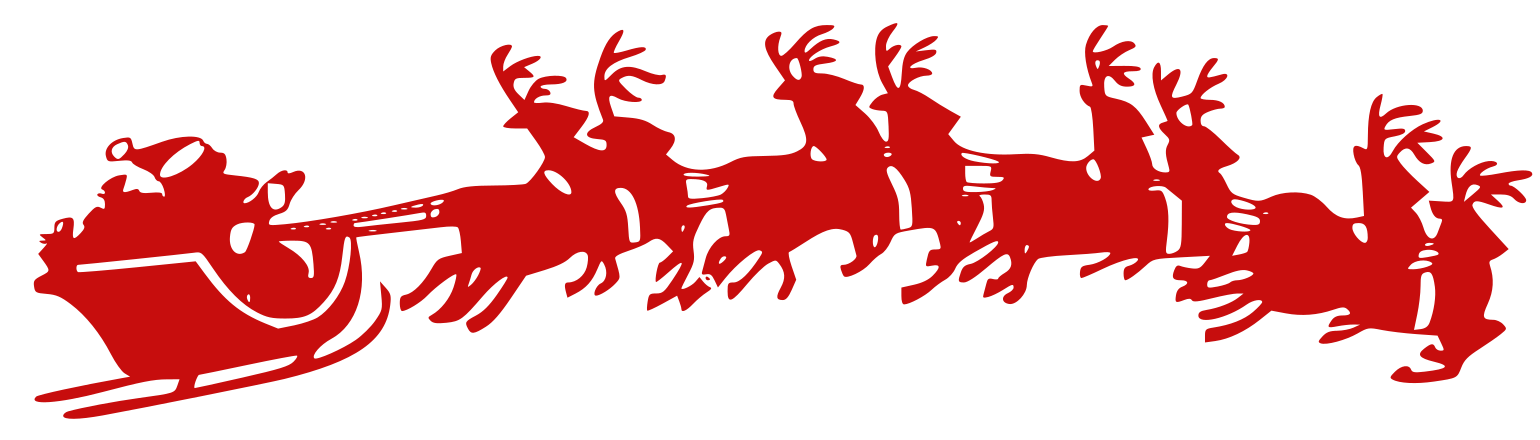 Santa’s Sleigh Silhouette Clip Art Image - ClipSafari