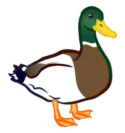Duck with Orange Legs Clip Art Image - ClipSafari