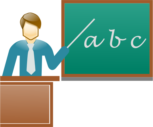 Teacher Explaining Alphabet Clip Art Image - ClipSafari