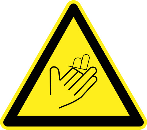 Hand/Finger Loss Warning Sign Clip Art Image - ClipSafari