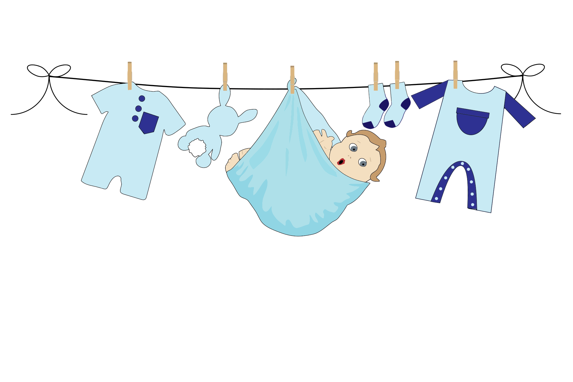 Baby Boy In The Blanket Clip Art Image ClipSafari