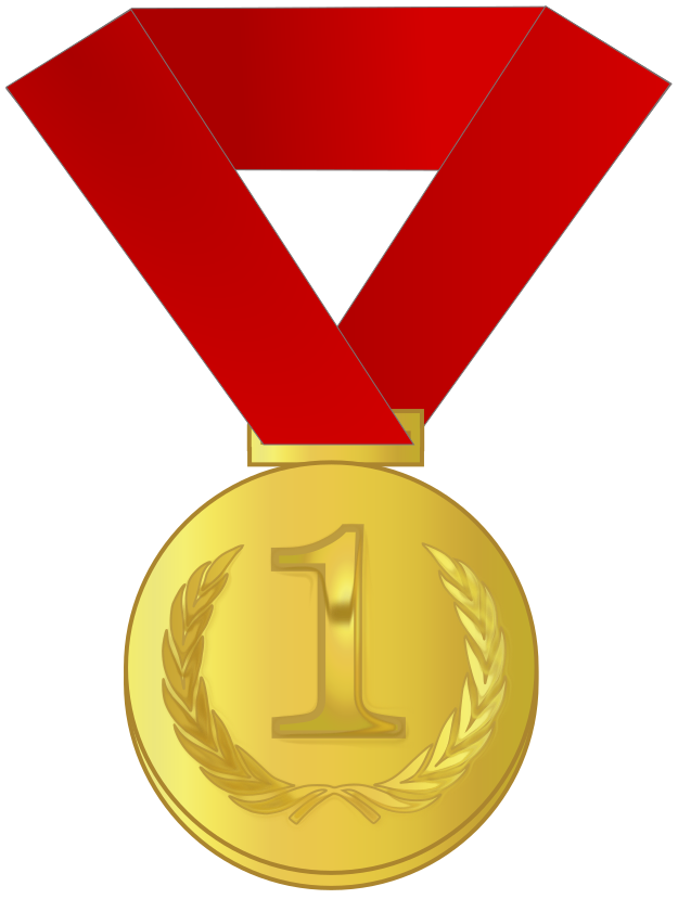 Gold Medal Award First Place  Great PowerPoint ClipArt for