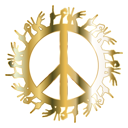 Golden Peace Hand Sign Clip Art Image - ClipSafari