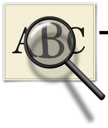 Magnified Letters Clip Art Image - ClipSafari