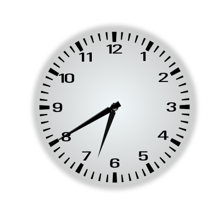 Clock Showing 7:40 Clip Art Image - ClipSafari