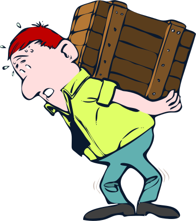 Man Carrying Heavy Crate Clip Art Image - ClipSafari