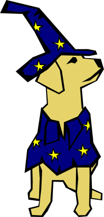 Dog with a Wizard's Robe Clip Art Image - ClipSafari