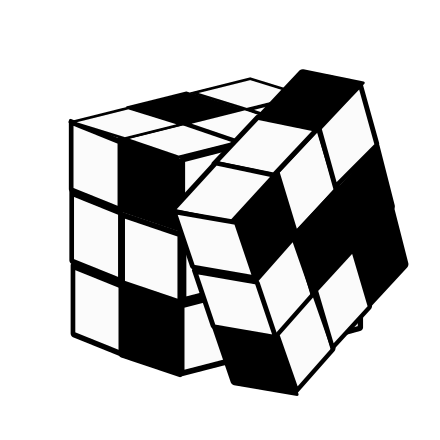 Black and White Rubik's Cube Clip Art Image - ClipSafari