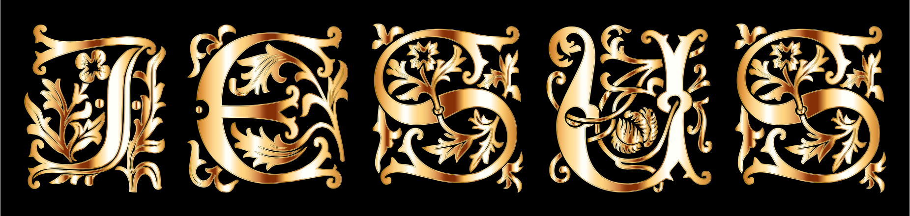 Jesus Elegant Typography 12 Clip Art Image - ClipSafari