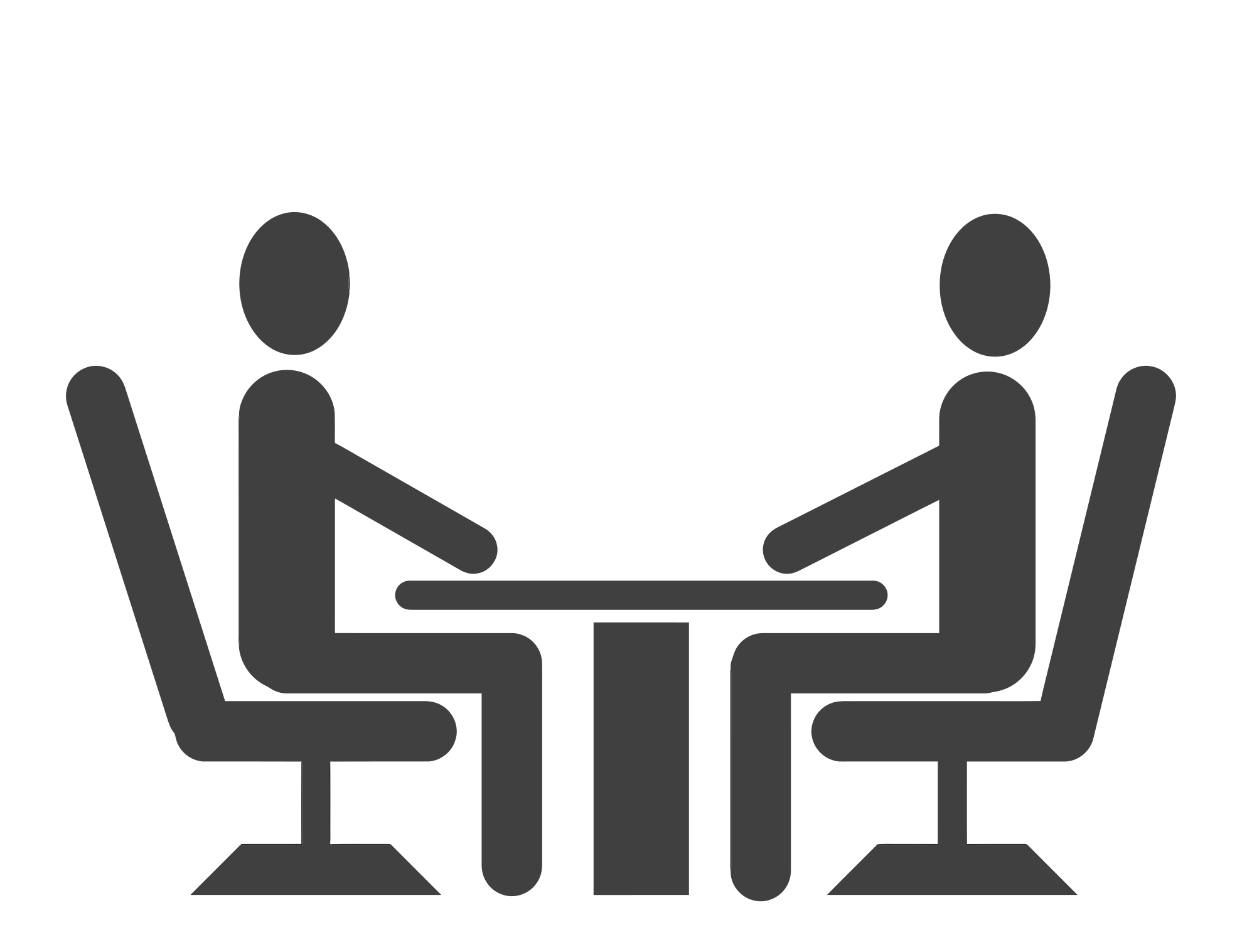 two people working together clipart