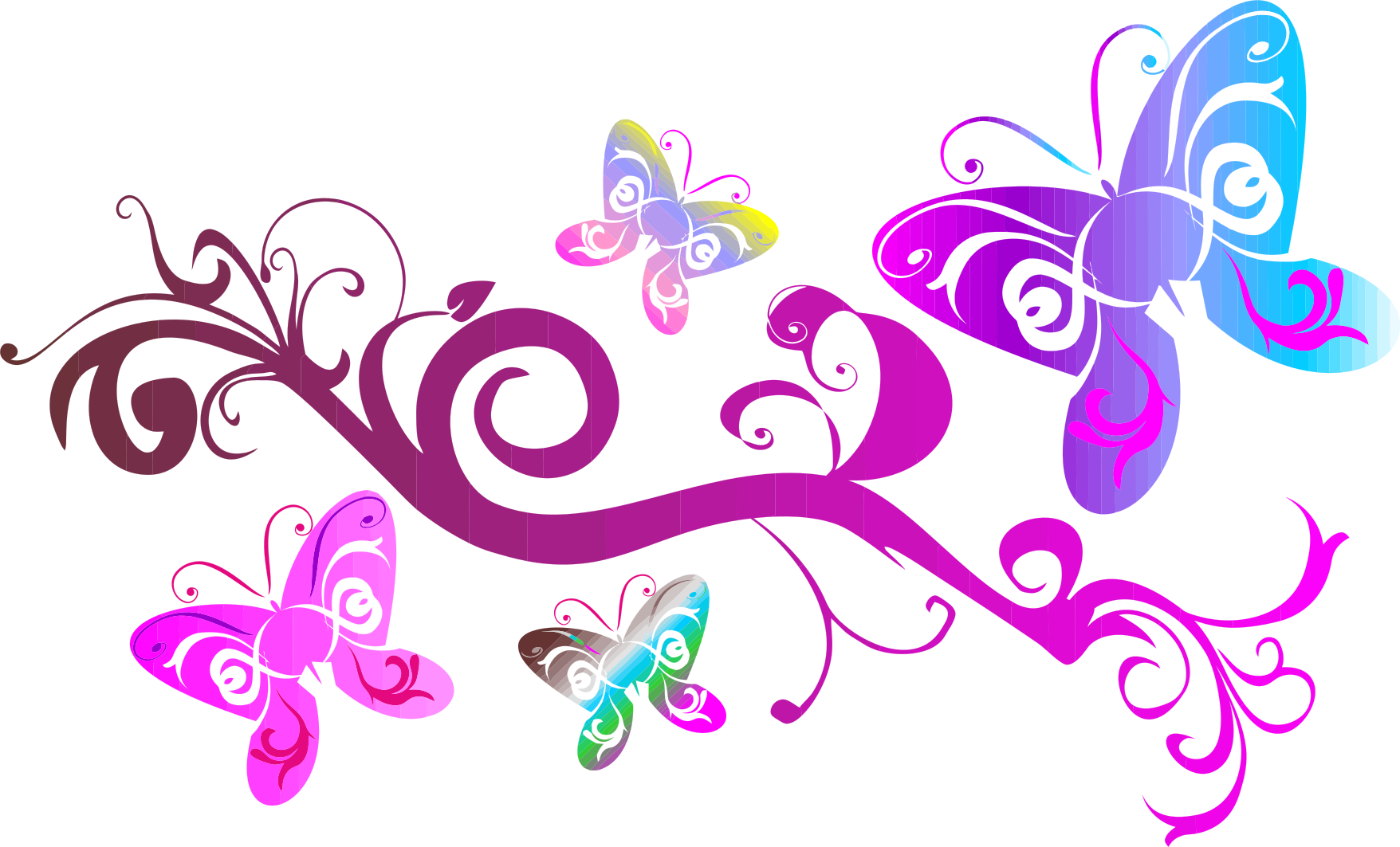 Flying Butterfly Clipart Image​