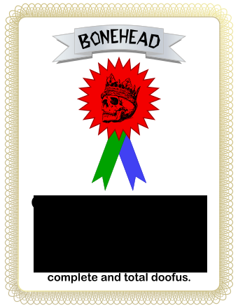 Bonehead Certificate Clip Art Image - ClipSafari