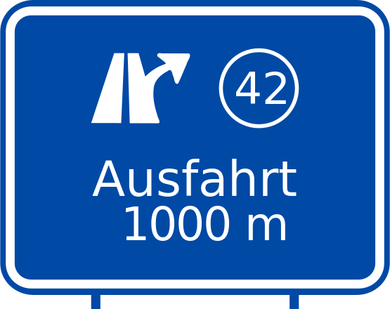 Blue and White Sign with German Letters Clip Art Image - ClipSafari