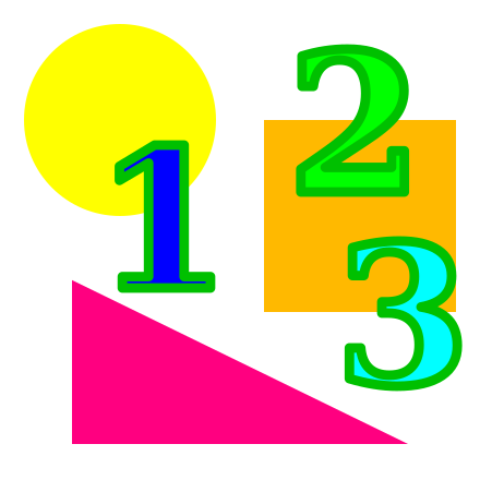 Colorful Numbers and Shapes Clip Art Image - ClipSafari
