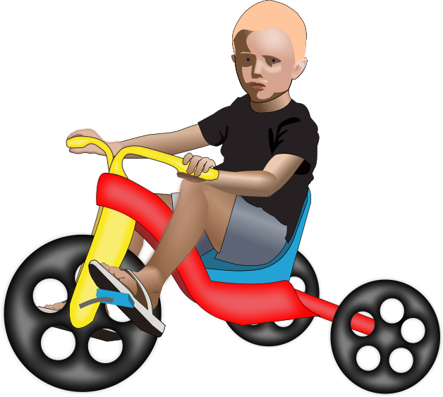 kids tricycle clipart