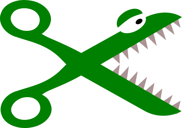 Green Monster Scissors Clip Art Image - ClipSafari