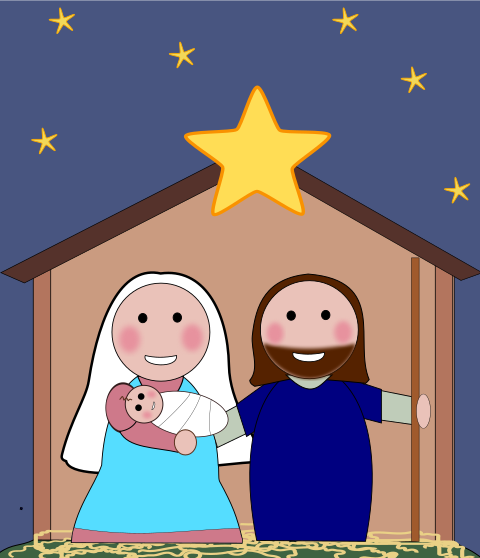 christmas manger scene clip art