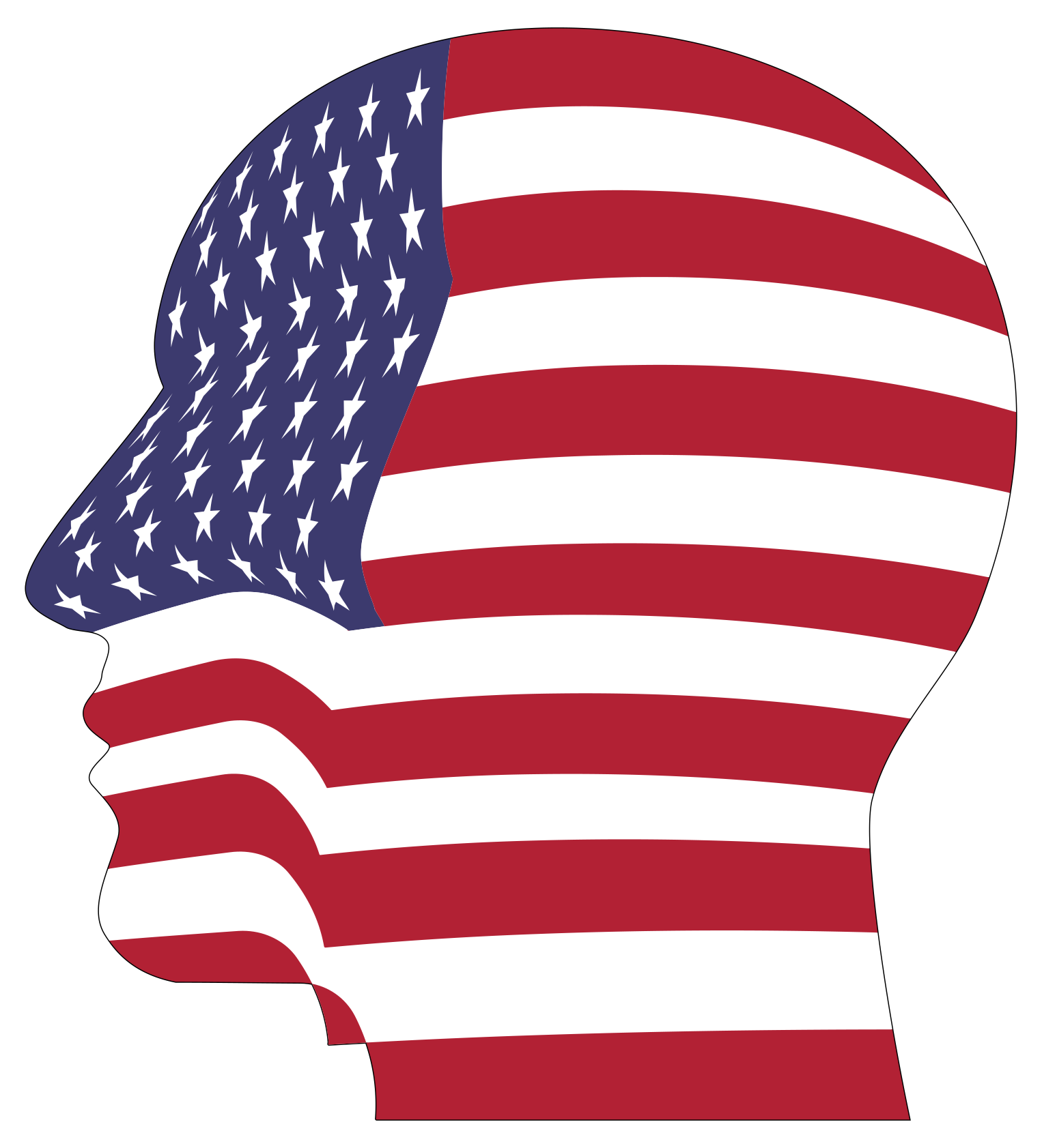 American Flag Head Clip Art Image - ClipSafari