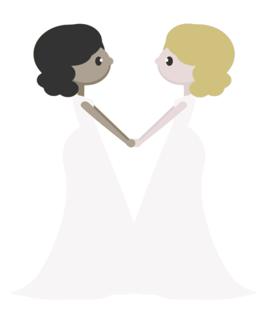 Two Brides Holding Hands Clip Art Image - ClipSafari