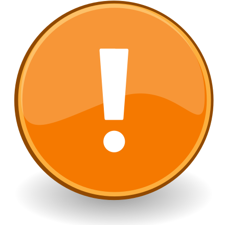 Orange Warning Button Clip Art Image - ClipSafari