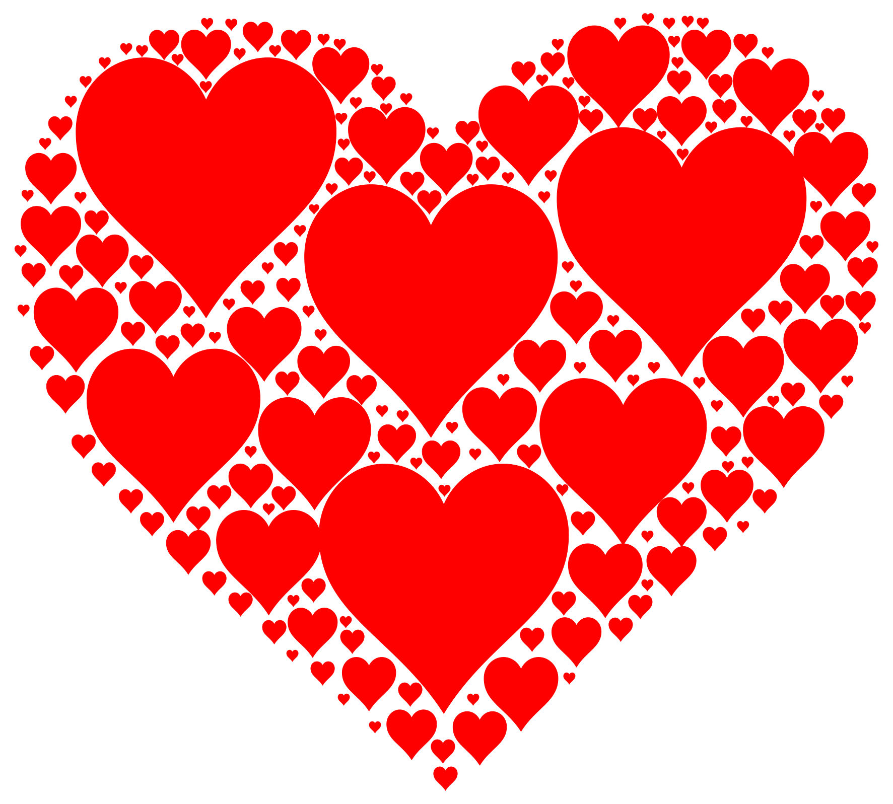 Heart Made Of Hearts Clip Art Image - ClipSafari