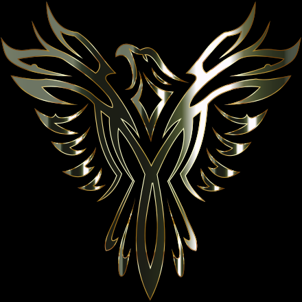 Gold Phoenix Design Clip Art Image - ClipSafari