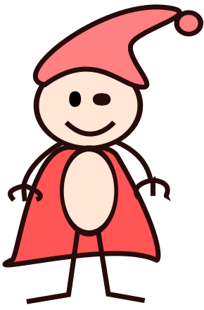 Smiling Cartoon Character in Red Robe Clip Art Image - ClipSafari