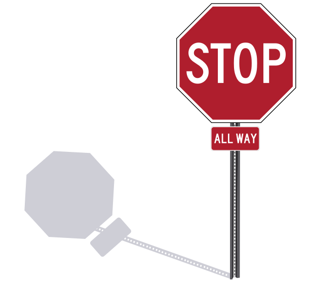 street sign pole clipart