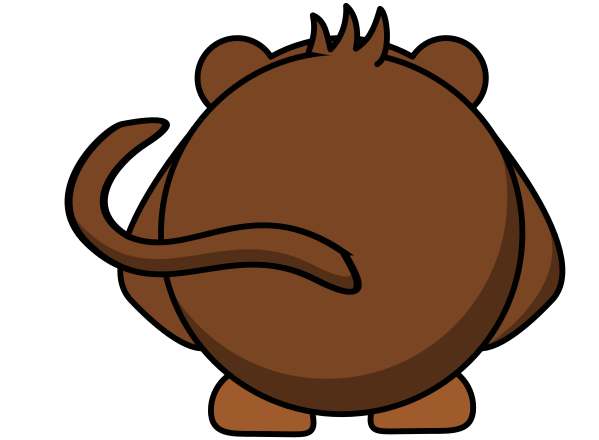 Brown Monkey Back Clip Art Image - ClipSafari